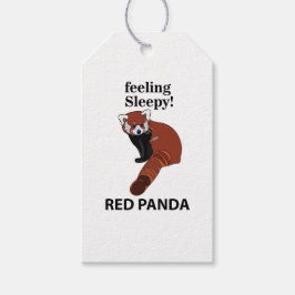 Red Panda Gefühl Sleepy Funny Red Panda Geschenkanhänger