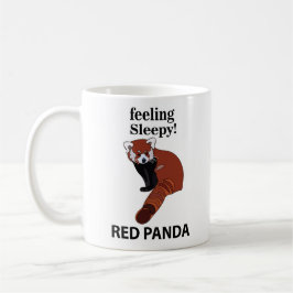 Red Panda Gefühl Sleepy Funny Red Panda Kaffeetasse
