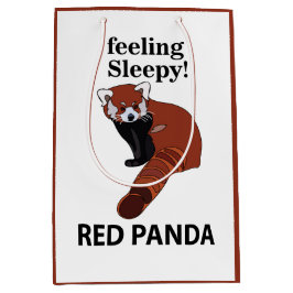 Red Panda Gefühl Sleepy Funny Red Panda Mittlere Geschenktüte