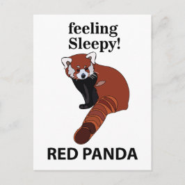 Red Panda Gefühl Sleepy Funny Red Panda Postkarte