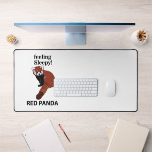 Red Panda Gefühl Sleepy Funny Red Panda Schreibtischunterlage