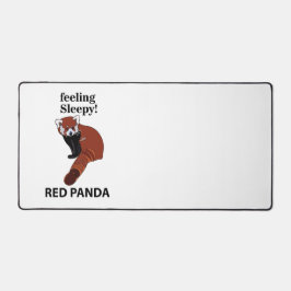 Red Panda Gefühl Sleepy Funny Red Panda Schreibtischunterlage
