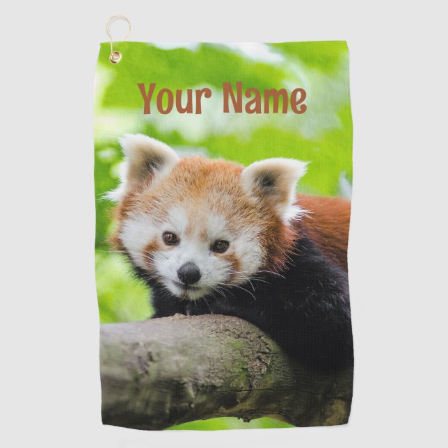 Red Panda Golf Handtuch (Vorderseite)