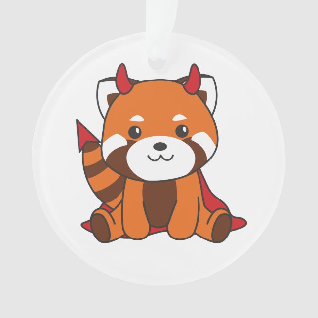 Red Panda Halloween Cute Devil Witch Costume (devant)