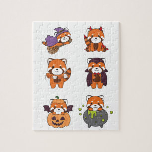 Red Panda Halloween Devil Pumpkin Vampire Costume