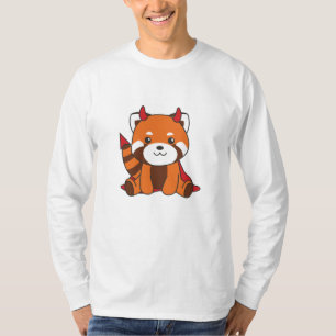 Red Panda Halloween Niedlicher Teufel Hexenkostüm T-Shirt
