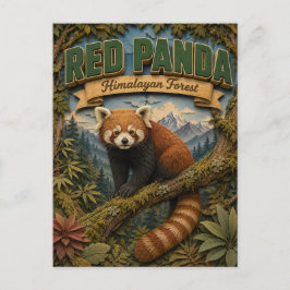 Red Panda Himalayan Forest POPCUT Postkarte