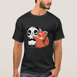 Red Panda Hugs Panda Bear Super Niedlich Panda Bea T-Shirt