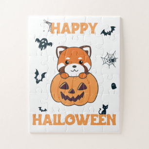 Red Panda in Pumpkin Niedlich Pandas Happy Hallowe