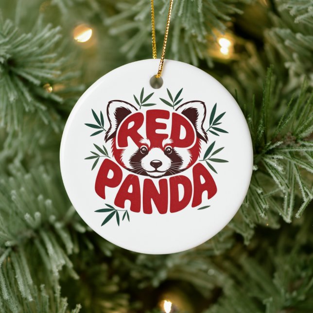 Red Panda Keramik Ornament (Baum)