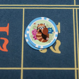 Red Panda Lotus Blume Henna Pokerchips