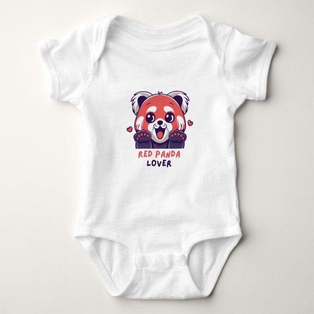 Red Panda Lover Baby Strampler (Vorderseite)