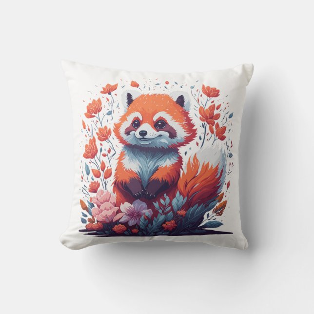 Red Panda Lovers Kissen (Vorderseite)