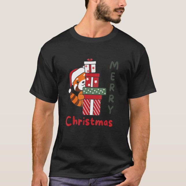 Red Panda Merry Christmas Winter Red Pandas Christ T-Shirt (Vorderseite)