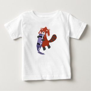 Red Panda mit Crayon Baby T-shirt