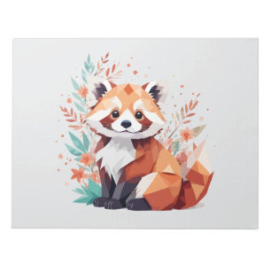Red Panda Playful Adorable Fun Animal Colorful Fre Notizblock