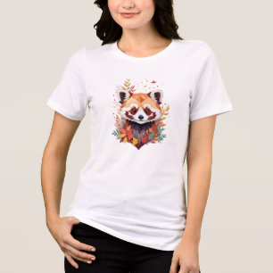 Red Panda Playful Adorable Fun Animal Colorful Fre Tri-Blend Shirt
