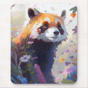 Red Panda Portrait Tiermalerei Wildlife Forest Mousepad