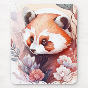 Red Panda Portrait Tiermalerei Wildlife Forest Mousepad