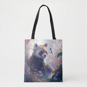 Red Panda Portrait Tiermalerei Wildlife Forest Tasche