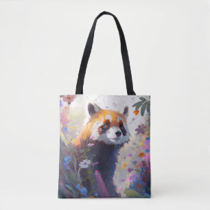 Red Panda Portrait Tiermalerei Wildlife Forest Tasche