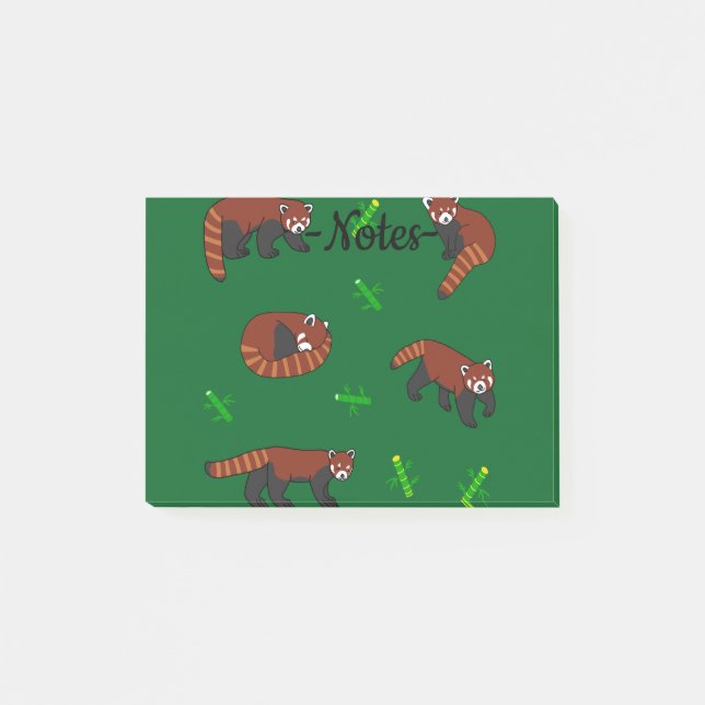 Red Panda Post-it Klebezettel (Vorderseite)
