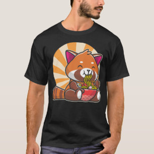 Red Panda Ramen Japanisch Noodles Niedlich Kawaii T-Shirt