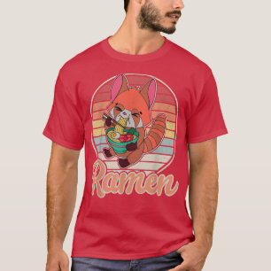 Red Panda Ramen Noodle Japan Cuisine Japanisch Asi T-Shirt