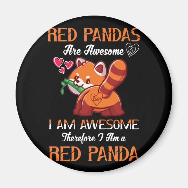 Red Panda Red Panda Lover Red Panda Magnet (Vorne)