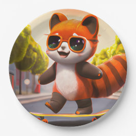 Red Panda Rides Pappteller