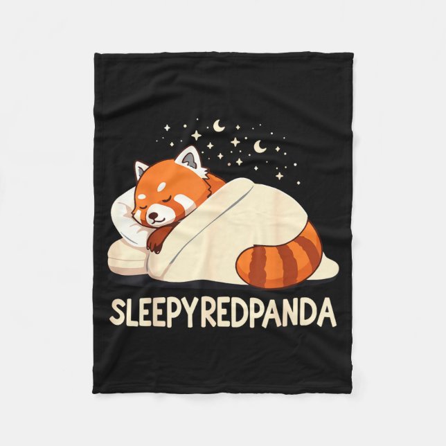 Red Panda Sleep Pajamas  Fleecedecke (Vorderseite)