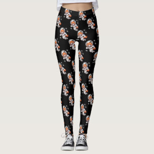 Red Panda Space Astronaut Leggings