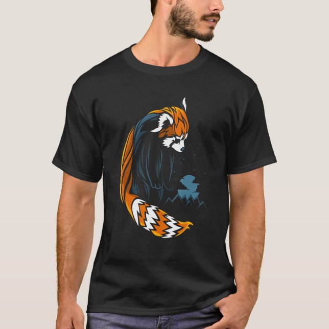 Red Panda Tattoo-Stil T-Shirt (Vorderseite)