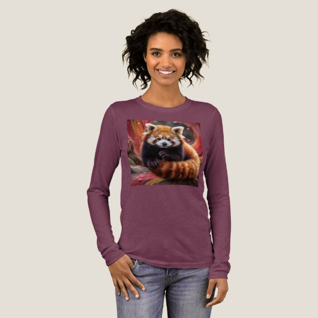 Red Panda Tri-Blend Shirt (Volle Vorderseite)