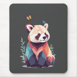 Red Panda Vector Malerei Adorable Fun Animal Play Mousepad