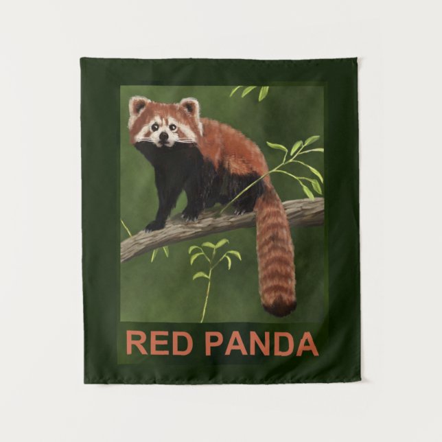 Red Panda Wandteppich (Vorderseite)