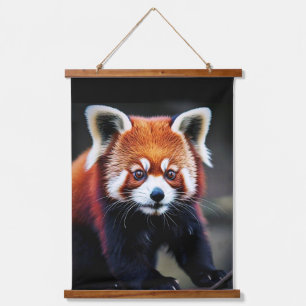 Red Panda Wandteppich Mit Holzrahmen