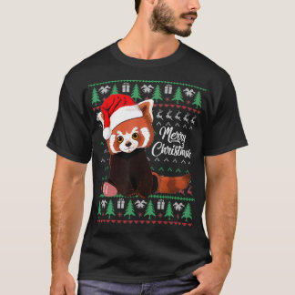 Red Panda Weihnachten Ugly Sweater Merry Xmas Paja T-Shirt