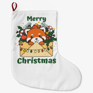 Red Panda Weihnachtsbrief Winter Animals Pandas Großer Weihnachtsstrumpf