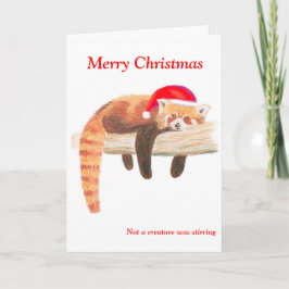 Red Panda Weihnachtskarte Feiertagskarte