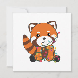 Red Panda Weihnachtsschnee Wintertiere Pandas Einladung