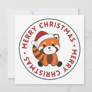 Red Panda Weihnachtsschnee Wintertiere Pandas Inv Einladung