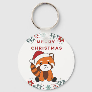 Red Panda Weihnachtsschnee Wintertiere Pandas Key Schlüsselanhänger