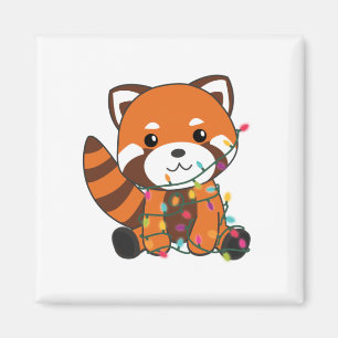Red Panda Weihnachtsschnee Wintertiere Pandas Magnet
