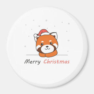 Red Panda Weihnachtsschnee Wintertiere Pandas Magnet