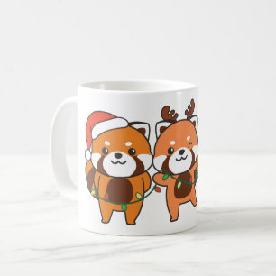 Red Panda Weihnachtstiere Niedlich Red Pandas Coff Kaffeetasse