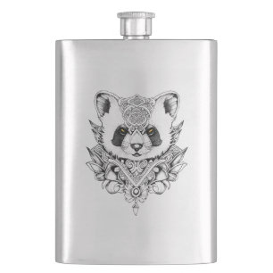 Red Panda Wild Animal Nature Illustration Art Tatt Flachmann