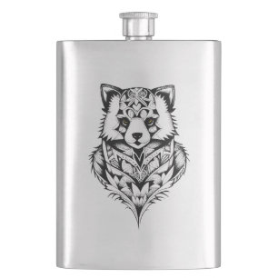Red Panda Wild Animal Nature Illustration Art Tatt Flachmann