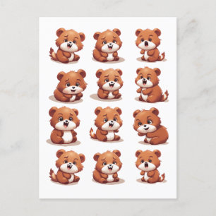 Red Pandas Feiertagspostkarte