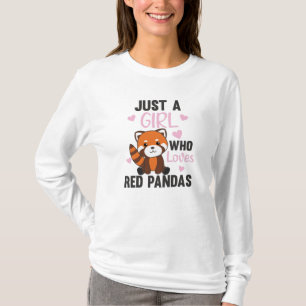 Red Pandas Girl Liebe Red Panda Kawaii Niedlicher T-Shirt